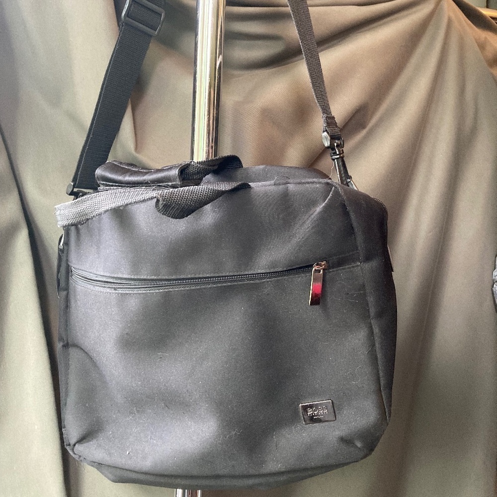 HUGO BOSS Laptop CANVAS CROSSBODY bag